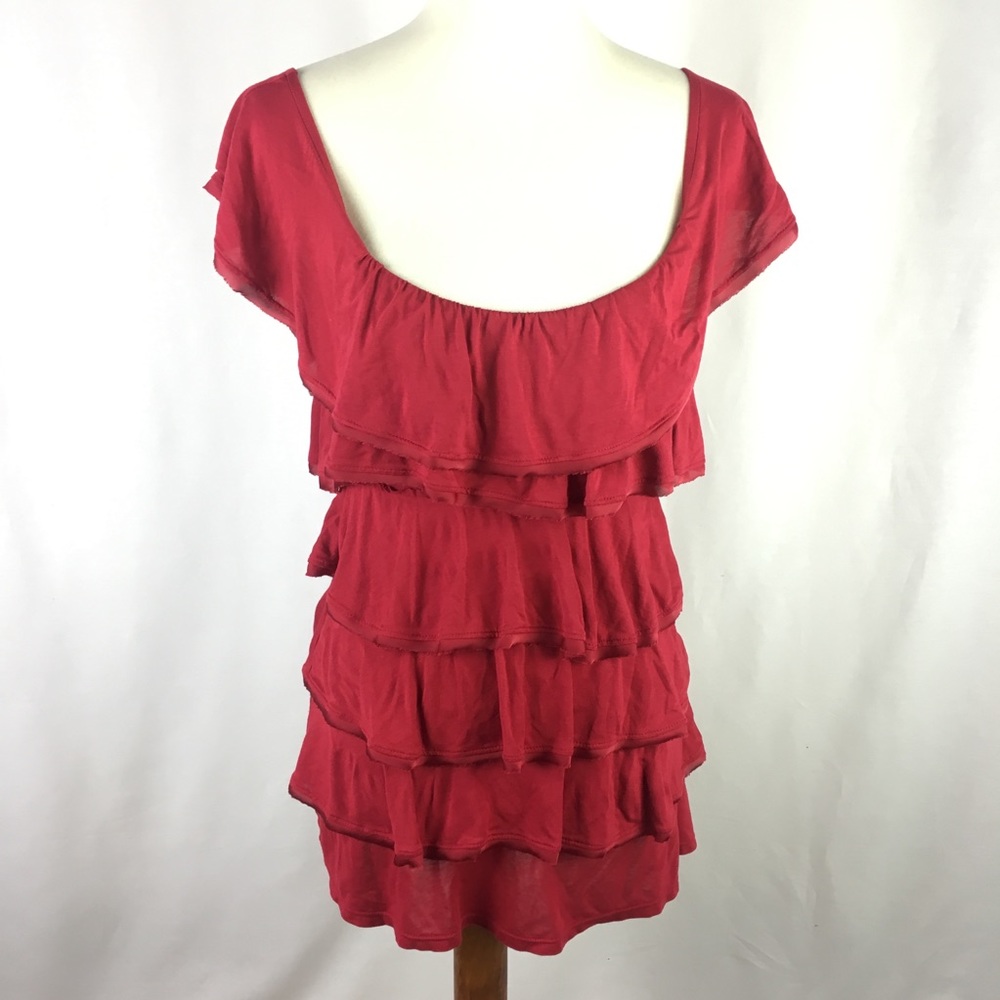 White House Black Market Ruffle Top Size XS